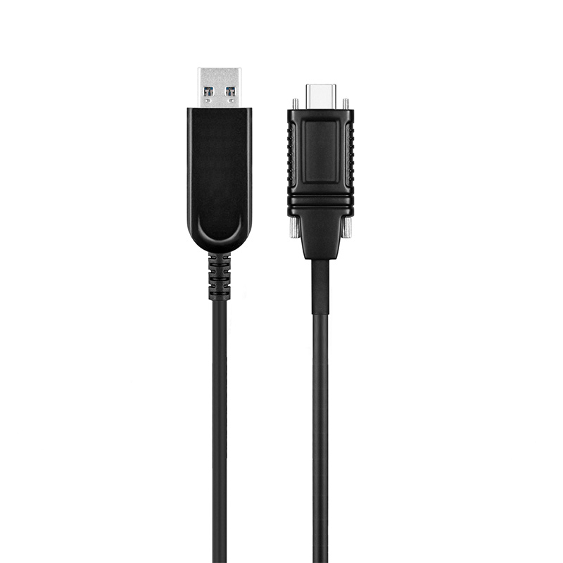 USB 3.1 AM To USB-C Active Optical Cable With Screw 1