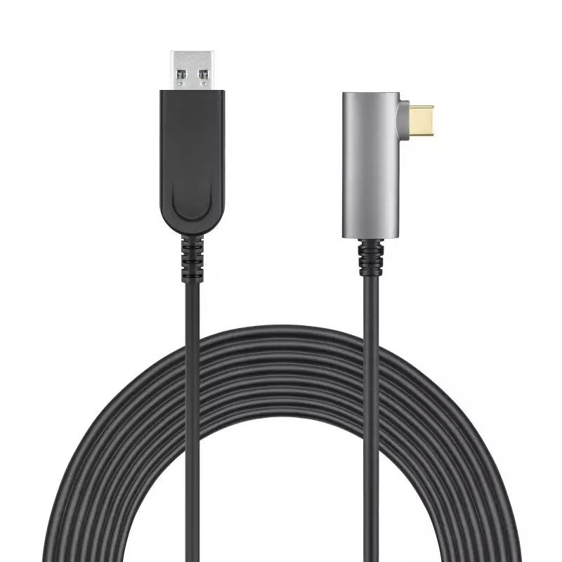 USB 3.1 AM to USB-C Active Optical Cable with Right Angle Backward Compatible 1