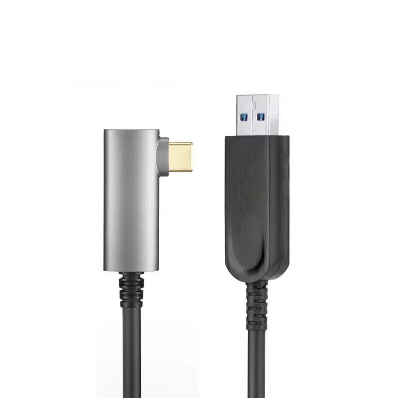 USB 3.1 AM to USB-C Active Optical Cable with Right Angle Backward Compatible 4
