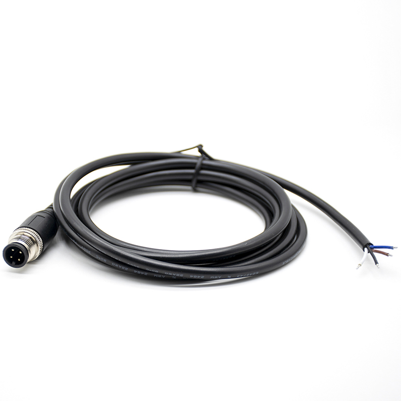 M12 Male Straight Overmolded Cable