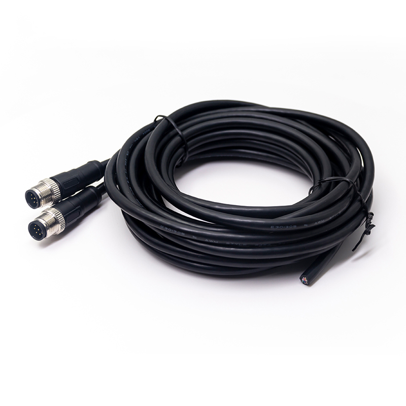 M12 Male to Male Straight Overmolded Cable