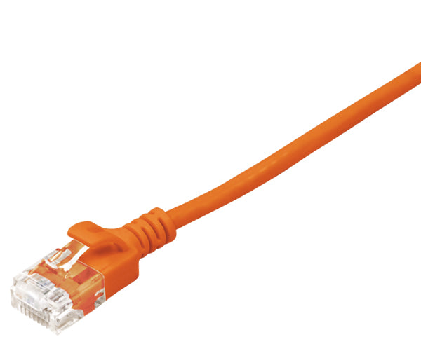 CAT6A Ethernet Patch Cable, Slim, Snagless Molded Boot, UTP, 10G, 28AWG, RJ45 - RJ45, 0.5ft