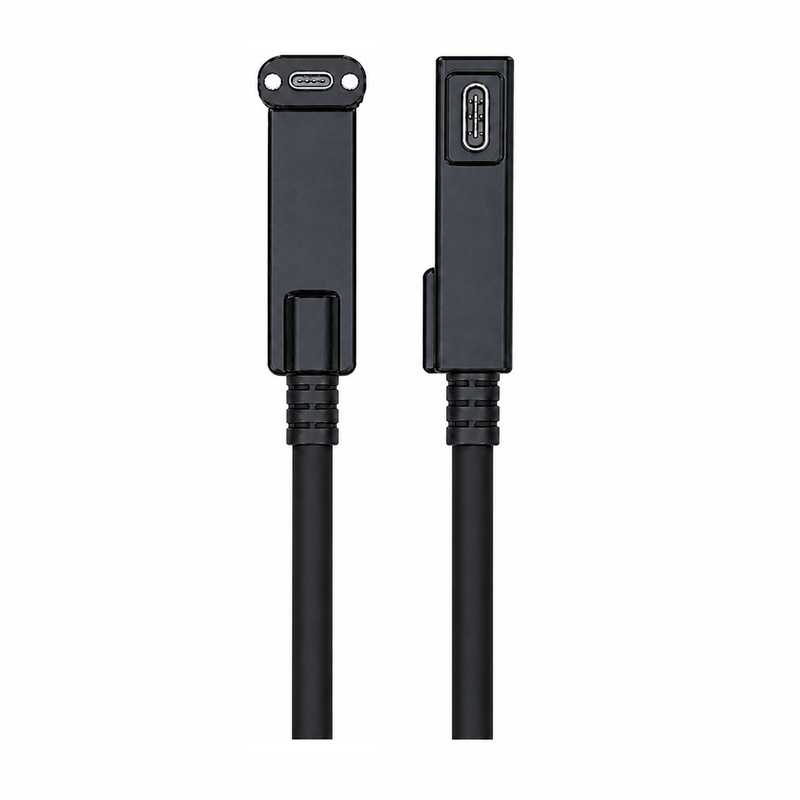 USB 3.2 Gen 2x1 Type C 2 lane Full Feature Cable with Angled Screw Lock