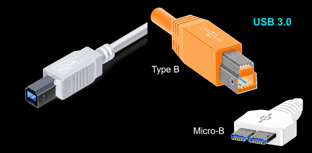 USB Type-B 3.0 interface